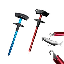 YiXjiuBP 2 PCS Fish Hook Remover Tool Professional Fishing Hook Remover Fishing Pliers Hook Remover Aluminium Alloy Fishing Dehooker Tool for Outdoor Fishing Enthusiast, 9.4inch