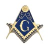 Masonic Master Mason Square & Compass G Symbol Cut Out