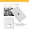 MXTECHNIC Single Port 4K HDMI Wall Plate Outlet Cover with