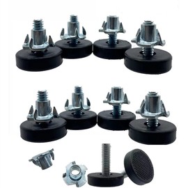 8Pcs Adjustable Furniture Levelers, Leveling Feet Screw in Chair Feet Table Chair Leveler Furniture Leveling Feet for Furniture Leg (8 Pcs)