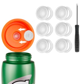 Dispensing Valves Compatible with Gatorade Water Bottle - 6pcs Silicone Valve and Plastic Insert with Screwdriver, Replacement Accessories for Gatorade Gx Water Bottle Gatorade 32oz Bottle