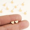BLThing Heart Earrings for Girls - 14K Gold Plated Initial