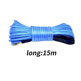 Faderr Synthetic Winch Rope, 6.3mm x 15.7m Synthetic Winch Rope with Sheath for ATVs, ATV, UTV, SUV, Truck, Boat, Ramsey, Synthetic Rope Rope, Strands, Emergency 3500kg