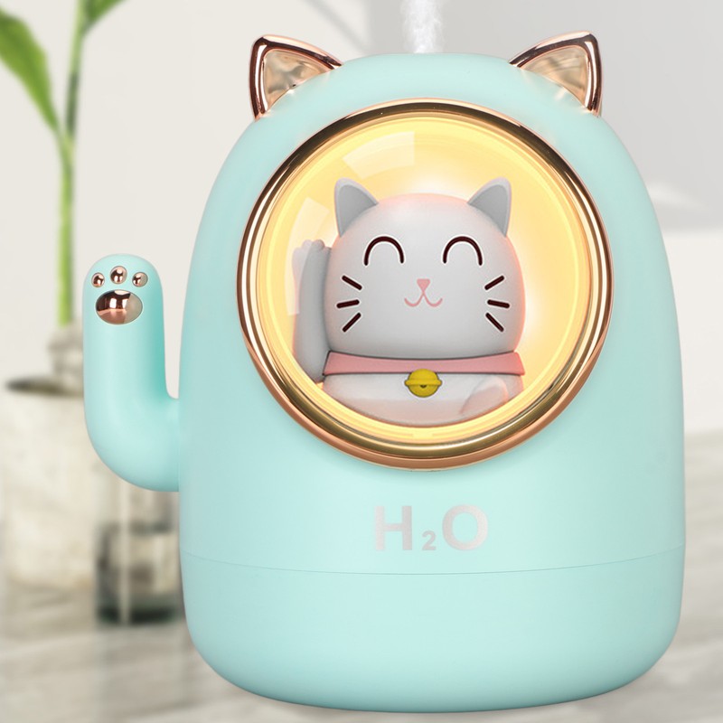 Humidifier Aroma Diffuser Cat Shape 400ml Capacity Timing Humidifier Home