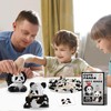 Hpbaggy 2-in-1 Panda Building Blocks Set, Animal Building Block Set,
