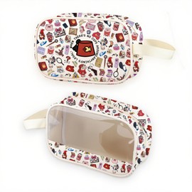 TGBJE Gravity Cartoon Quote Clear Cosmetic Toiletry Pouch Mystery Shack Gift Mabel & Dipper Lover Gift (C Gravity Mb)