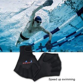 Swimming Gloves, Diving Gloves, Marine Sports, Fin Gloves, Waterproof, Snorkeling Gloves, Surfing, Diving Gloves, Wrist Band, Unisex, Adjustable, 0.08 inch (2 mm), Abrasion Resistant, Neoprene Gloves,