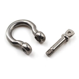 M10 D Ring Bow Shackles Heavy Duty With Pin For Bow Rigging,Anchor,Towing,Off Road Recovery-304 Stainless Steel 2PCS