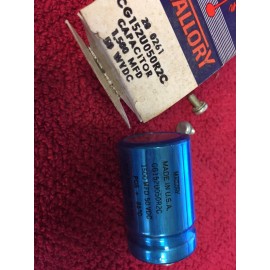 WESTERN ELECTRIC CG152U050R2C MALLORY    CAPACITOR 1500 MFD 50WVDC SCREW TOP NEW