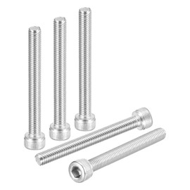 DTGN M5-0.8x40 Socket Head Cap Screws Bolts - 50Pack - Good for Road Bicycle, Mountain Bike, Auto, Motorcycle - 304 Stainless Steel Hex Head Metric Screws - Silver