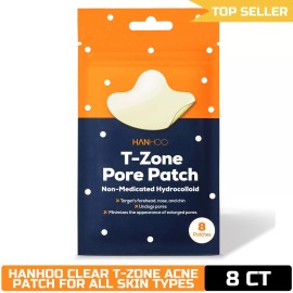 Hanhoo Hydrocolloid Clear T-Zone Acne Patch, All Skin Types, 8 Ct.
