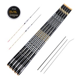 Goture Tenkara Fishing Rod Kit, Small Portable Collapsible Bass Crappie Catfish Rod, Carbon Fiber Inshore Stream Trout Fishing Pole, Goldlite Series Tenkara Rod 14.5 FT with Tip Set