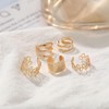 14K Gold Ear Cuff Earrings for Women 5Pcs Statement Silver