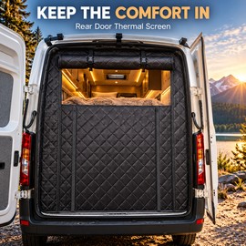 RV Rear Door Insulated Thermal Screen Cover for Ram ProMaster, Fiat Ducato, Peugeot Boxer and Citroen Relay
