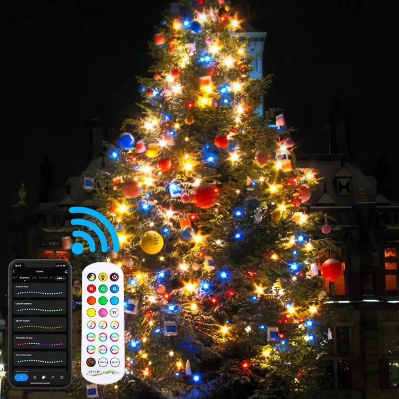 Sanwo Series De Luces Ic Rgb Impermeables Para Exterior Árbol