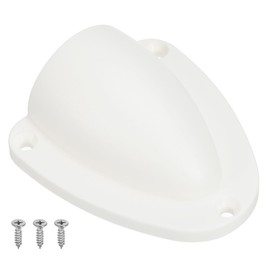 PATIKIL 3" Nylon Marine Wire Cable Vent Cover, 1 Pcs Plastic Clam-shell Vent Cap with Installation Screws for Boat Yacht, White