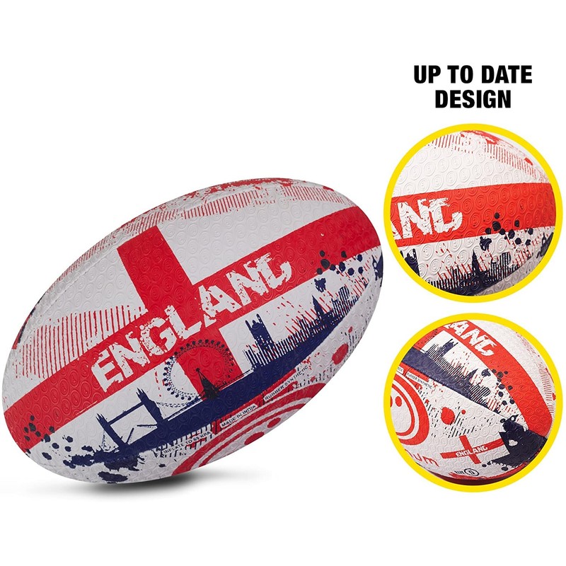 Optimum ENGLAND National Rugby Ball- Iconic Style with Great Flight