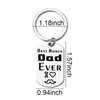 yaozeio Best Bonus Dad Ever Keychains for Bonus Dad Daddy