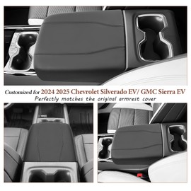 SKTU Upgrade 2024 2025 2026 Chevy Silverado EV Center Console Cover 2024-2026 Silverado EV Armrest Cover Silverado EV Console Pad 2024 2025 2026 Chevy Silverado EV Accessories Center Console Cushion