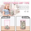 hizgo Clear Pink Piggy Bank for Adults and Kids, Unopenable
