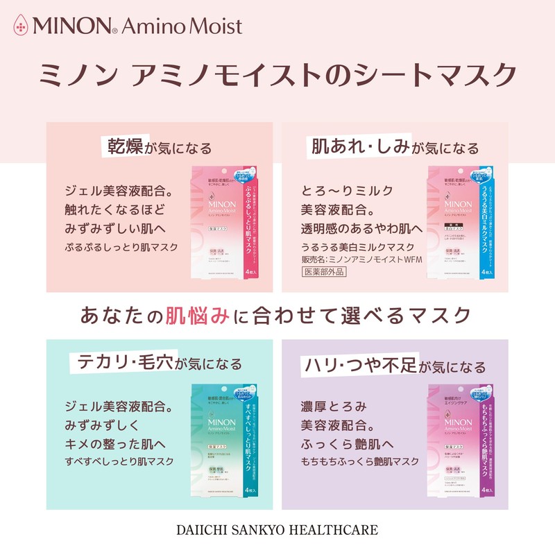 MINON Amino Moist Plump and Moist Skin Mask 4 Sheets