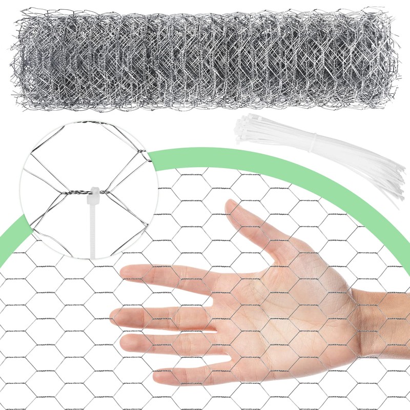 Chicken Wire 15.7 in x 393.7 in Poultry Wire Netting