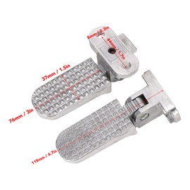 Reposapiés Plegables de Aleación de Aluminio Ligero para Bicicletas Eléctricas, Bicicletas de Montaña, Bicicletas de Carretera con Agarre Mejorado, Evita Arañazos, 76 X 37 Mm