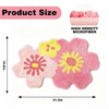 Livcoz Pink Yellow Floral Microfiber Bathroom Rugs 30''x20''