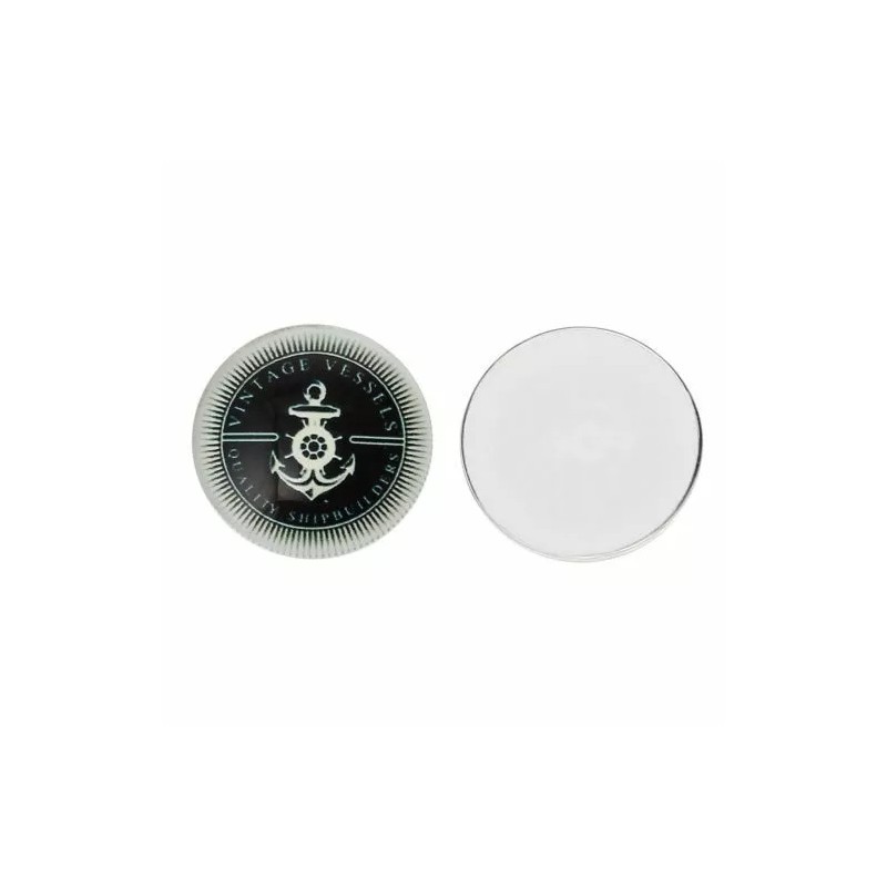 Unbranded 10 pcs Circle Compass Anchor Glass Round Dome Seals
