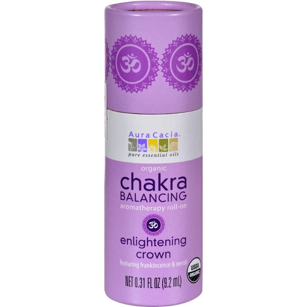 Aura Cacia, Roll On Chakra Balancing Enlightening Crown Organic, 0.31 Fl Oz