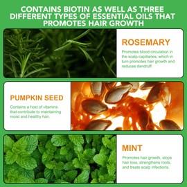 Rosmarin Shampoo für das Haarwachstum,Rosmarin Minz Stärkungsshampoo,Routine Shampoo für Frauen Haarausfall und dünner werdendes Haar mit Biotin, glattes nährtes Shampoo für Männer Frauen 10 fl oz