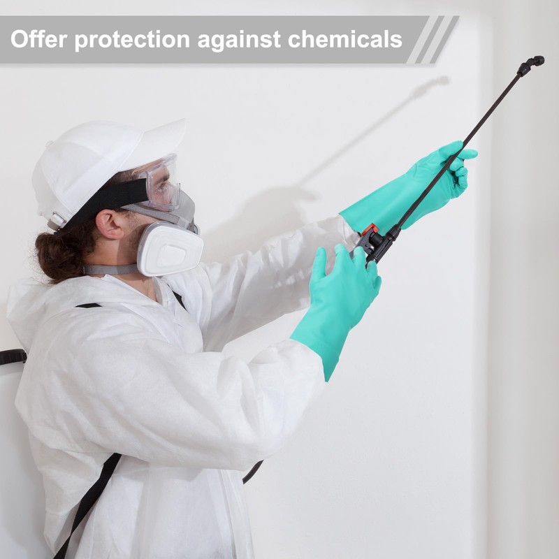 MECCANIXITY Nitrile Chemical Resistant Gloves, Industrial Gloves Anti-Slip Protective Safety