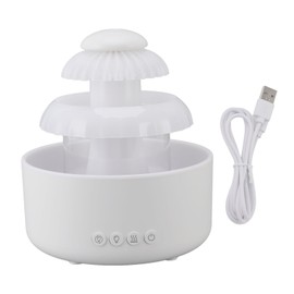 Rain Cloud Humidifier Diffuser 600ml Aroma Diffuser Night Light Quiet Mushroom Humidifier USB Rechargeable for Bedroom Desk