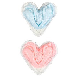 Tinoaly Taba Heart Squeeze Toy, Valentine's Day Squishy Heart, Soft, Cute Pink and Blue, Stress Relief Toy, Gifts for Children, Teenagers, Adults, Home, School, Office, Pack of 2