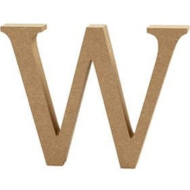 8cm Small Wooden MDF Letter Shape to Decorate - W | Wood Shapes for Crafts