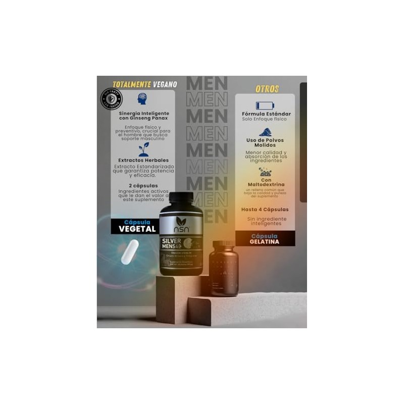 NSN | Silver Mens | Suplemento para hombres 40+ Salud