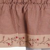 Primitive Home Decors Star Berry Vine Gingham Check Barn Red