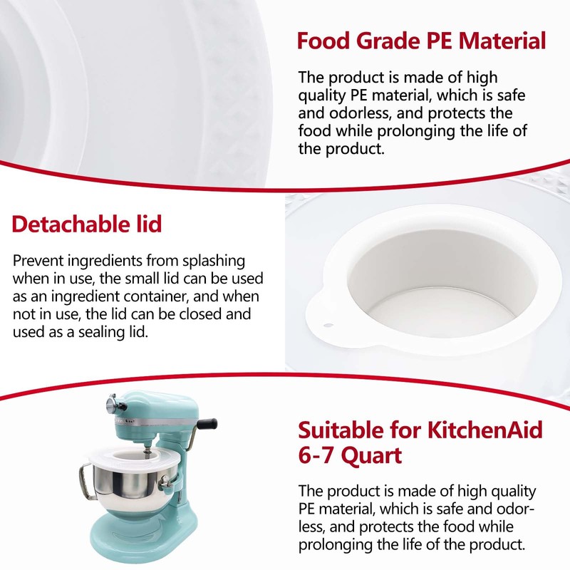 Mixing Bowl Covers for Kitchen Aid Stand Mixer 6-7 Quart