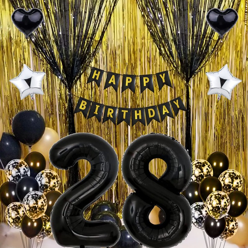 32nd Birthday Decoration - Black & White Party Decor for