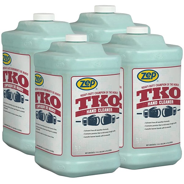 Zep Heavy-Duty TKO Hand Cleaner - 1 Gallon (Case of 4) R54824 - No Pump, Refill Only - The GO-to Industrial Hand Cleaner for Pros That Actually Works!