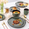 LERATIO Ceramic Dinnerware Sets for 4,16-PieceReactive Glaze Plates and Bowls