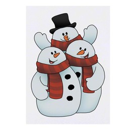 'Snowman Friends' Temporary Tattoo - Water Resistant, Skin-Safe, Non-Toxic Transfer (TO00082629)