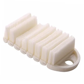 Ipetboom Nail Cleaning Brush Soft Bristles for Gentle Dust Removal for Manicure Pedicure and Nail Care Ergonomic Design for Hands and Feet White