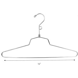 Unbranded 50 Metal Hangers Dress Shirt Chrome Retail Salesman Sample Security Loop 16"
