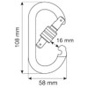 Camp 981 climbing harness snap-hook, 108 mm