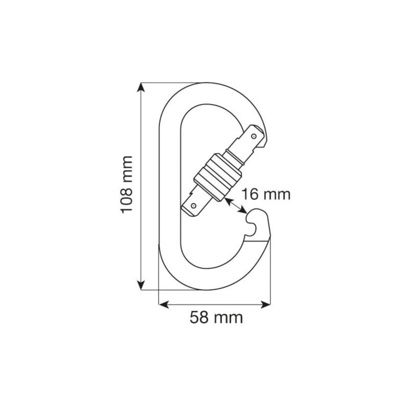 Camp 981 climbing harness snap-hook, 108 mm