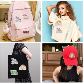 22Pcs Positive Affirmations Iron on Patches Phrase Decorative Sew on Embroidered Patches Appliques Inspirational Words DIY Arts Crafts Decoration Embroidered Patches for Clothing Jeans Cap Bag