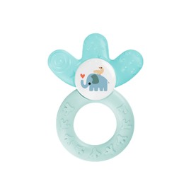 MAM Cool Teething Ring for Babies Promotes Vision and Motor Skills, Grasping Toy with Water Cooling Part Also Reaches the Molar Teeth, from 4+ Months, Turquoise