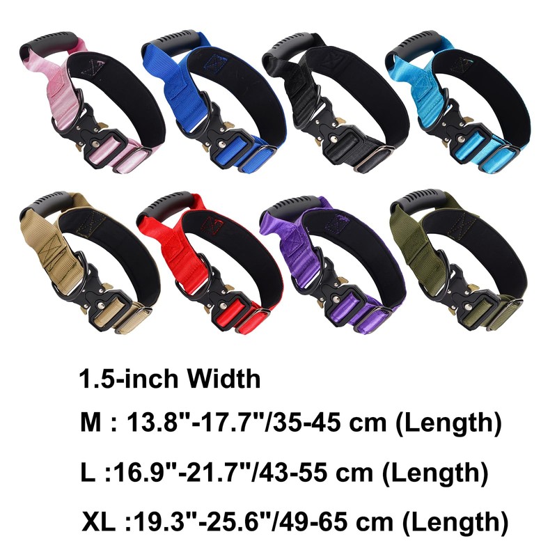 JSXD Tactical Dog Collar, 1.5 Inch Wide, Heavy Duty Military