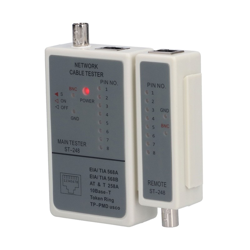 248 Cable Tester Automatic Scanning RJ45 RJ12 RJ11 Network Wires